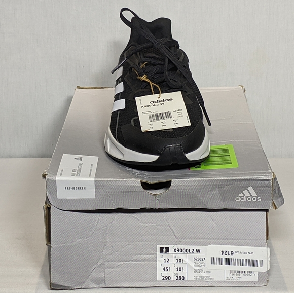 NEW adidas Womens X9000L2 Running Shoe black/white striped Sz 12 - Picture 4 of 4